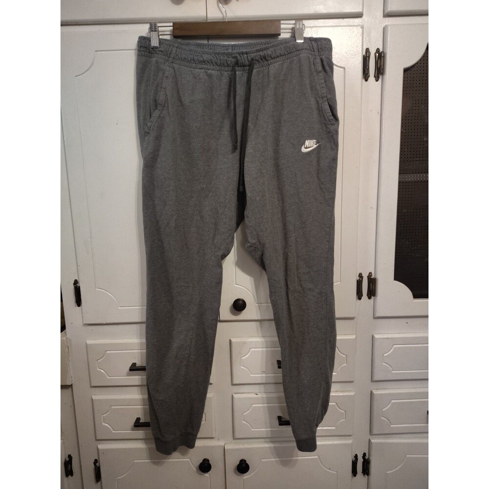 Nike sportswear drawstring Gray joggers mens Large all cotton